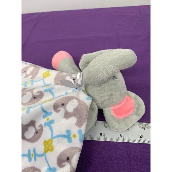 Zooawa Elephant Pink Arms & Ears Embroidered Face Security Blanket Lovey Minikie - Picture 3 of 9